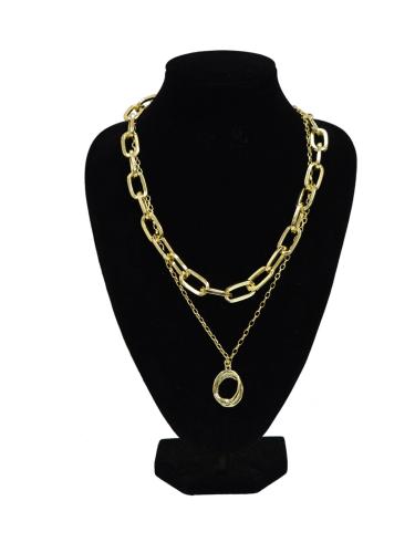 Колье многослойное Цеп / GTP-8 /уп 12/золото