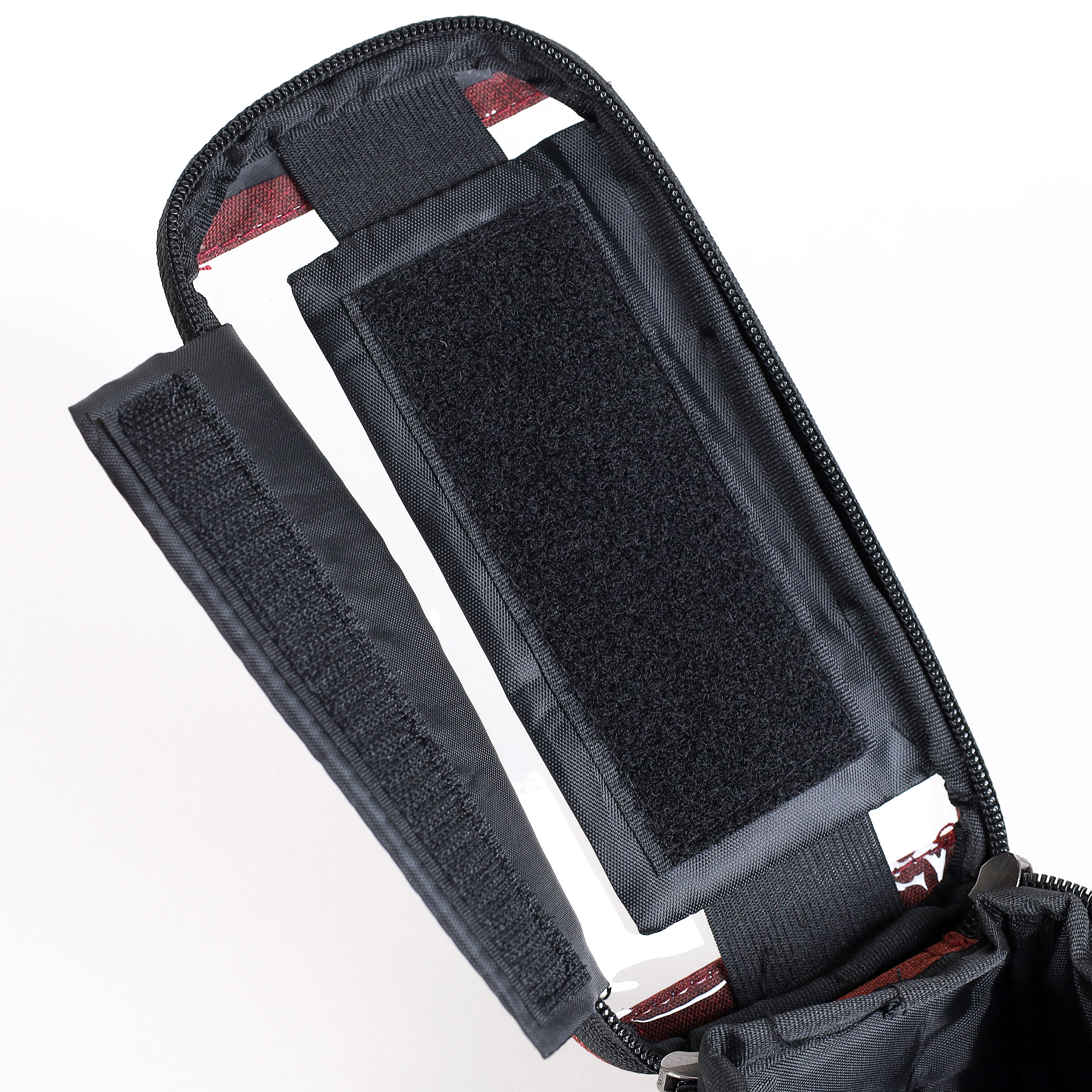 Сумка велосипедная на раму BICYCLE SOUL, с отделением для смартфона 6.0", основной отсек на молнии, бордовая, 21x10.5x9см. /уп 50/