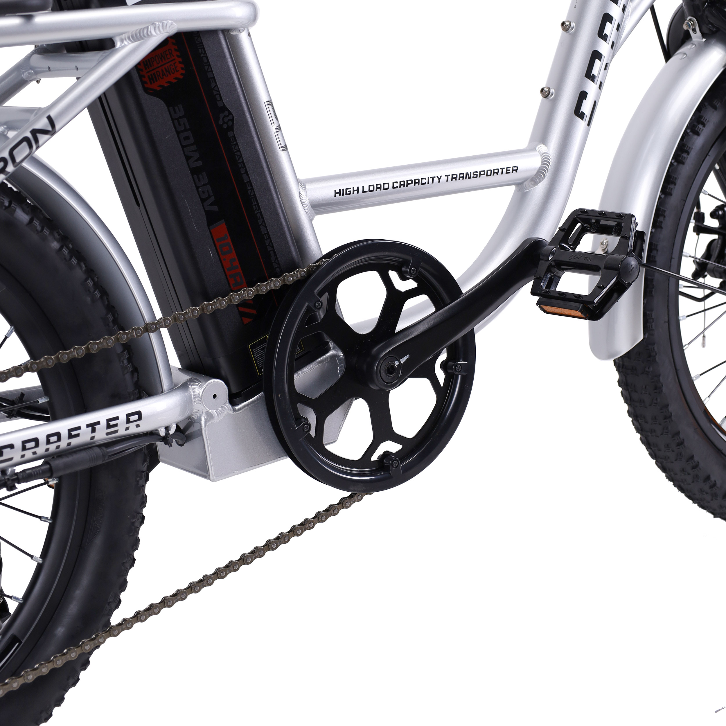 Электровелосипед 20" COMIRON CRAFTER грузовой 7SP SHIMANO 350W 36V/10.4AH серебристый