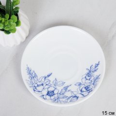 Блюдце 14 см / CB210/GD55 (7367) /уп 8/ Цветы Гжель