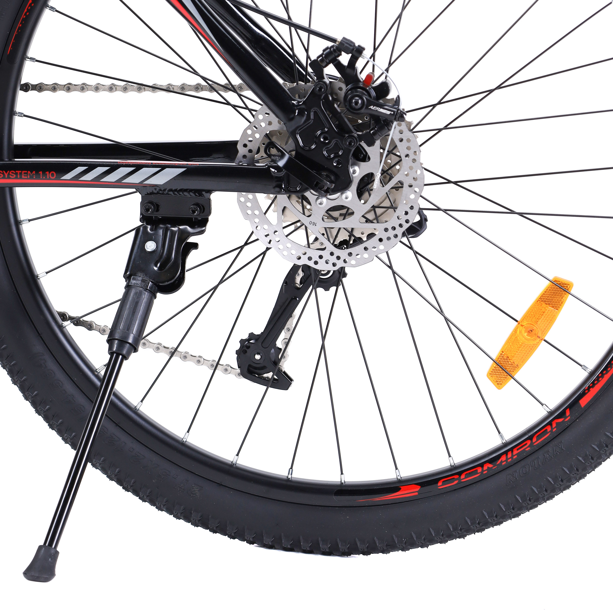 Велосипед 27,5" рама 19" 1x10sp COMIRON SYSTEM чёрный красный