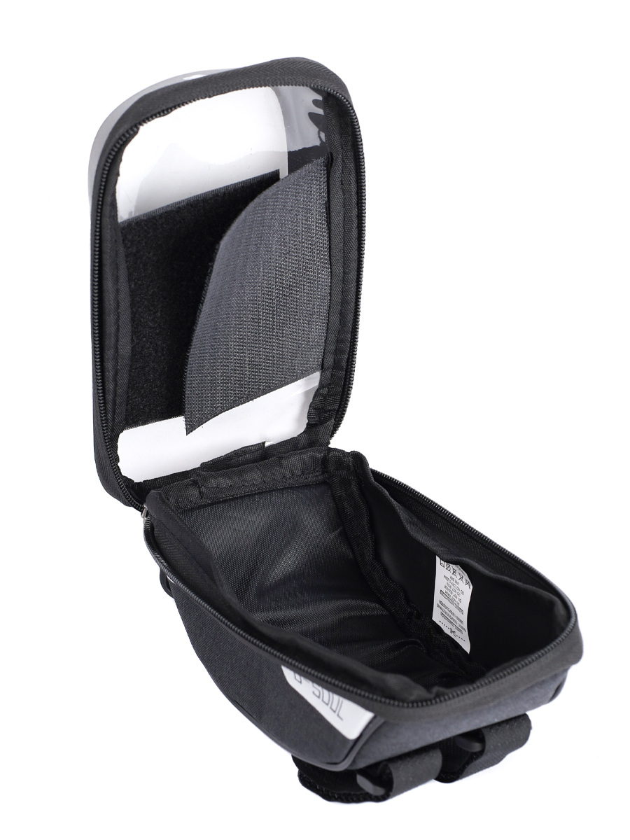 Сумка велосипедная на руль COMIRON материал 600D Oxford Cloth, отсек для смартфона на молнии, Размер 10х9х18см, /уп 80/