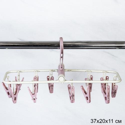 Вешалка с 12 прищепками / C0BB-MIX /уп 200/ОРР