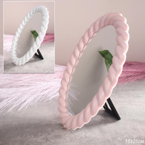 Зеркало настольное 16х21 см / 2360 /уп 72/ пластик