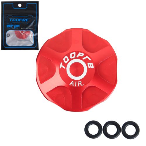 Крышка короны вилки MTB велосипеда. TOOPRE FC-001. Размеры: 33х33х8.3мм. Совместима с вилками: Manitou/X-Fusion/Fox/DT/Rockshox. Алюминий. Красный