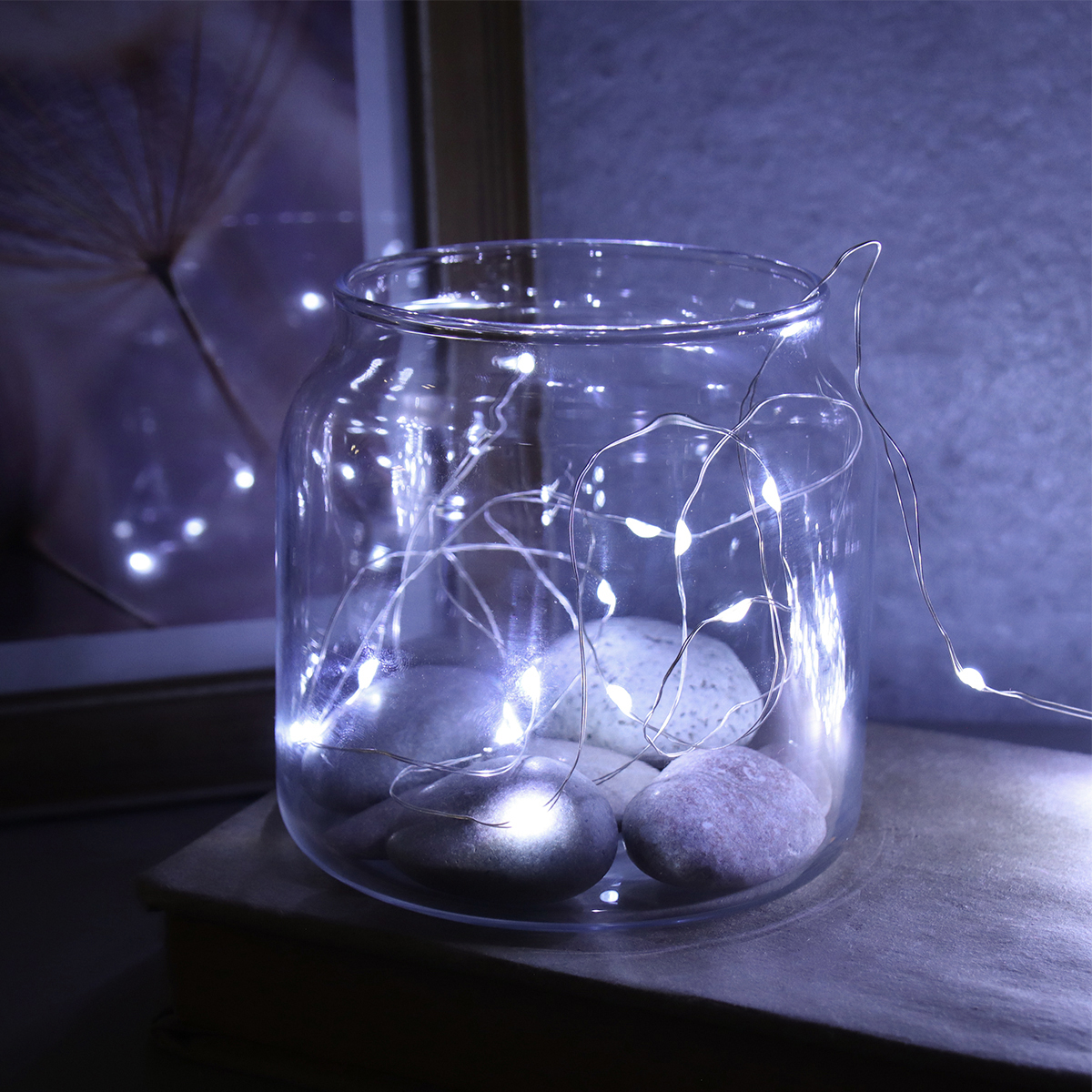 Гирлянда светодиодная нить 3 м 30 LED / GN21 /уп 200/холодный белый