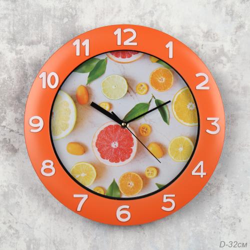 Часы настенные 32 см Фрукты / NE-517-2 /уп 20/