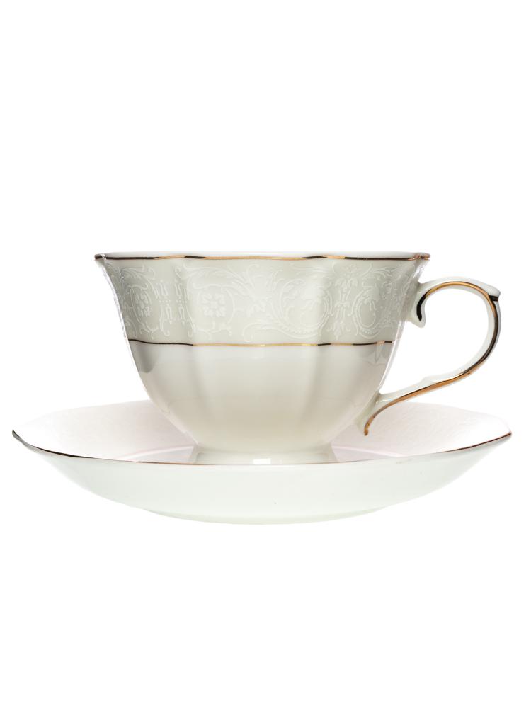 Чайный набор 12 предметов 250 мл на ножке / RS/12-FY21001 /уп 8/ Завитки