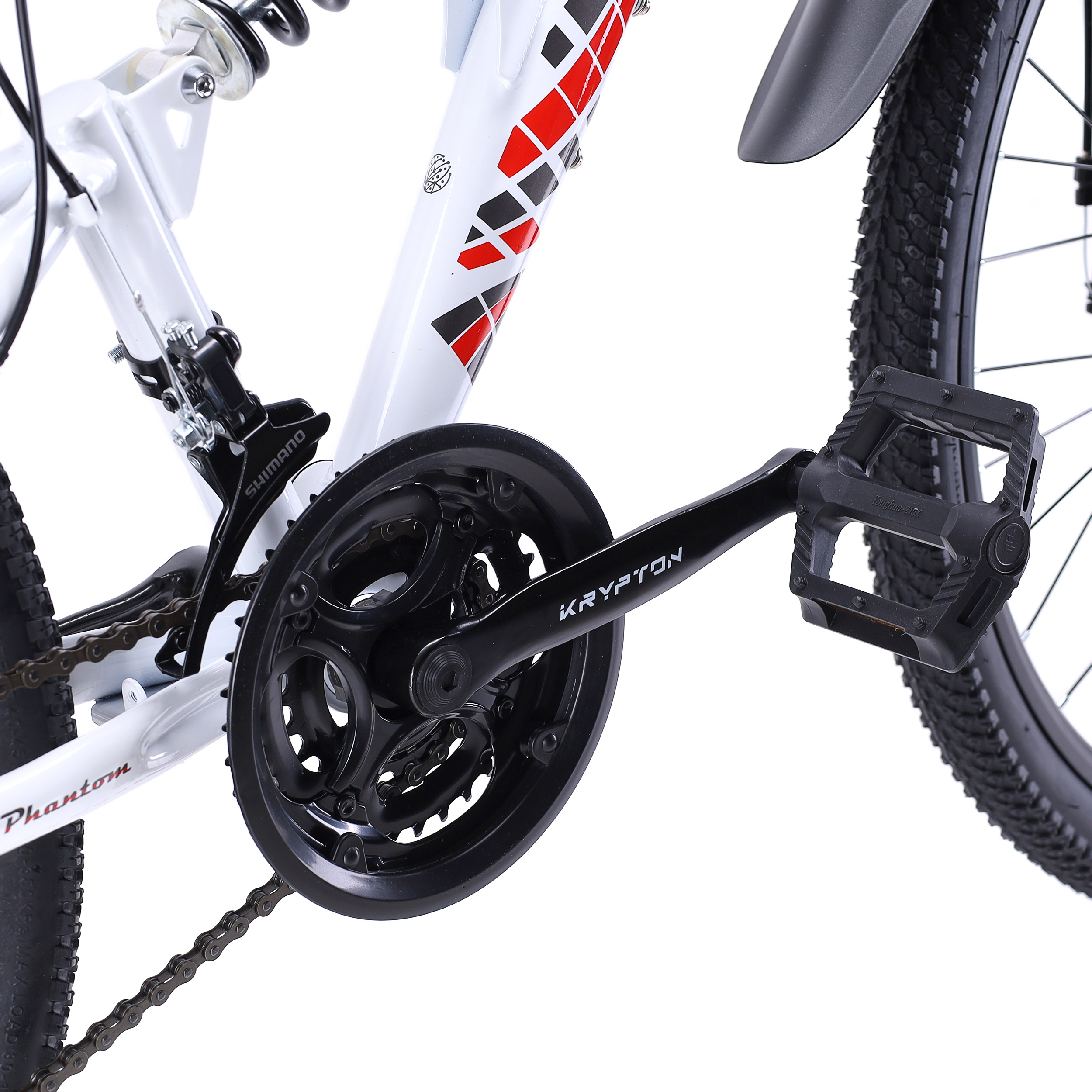 Велосипед 26" рама 18" 21sp KRYPTON PHANTOM белый ярко-красный