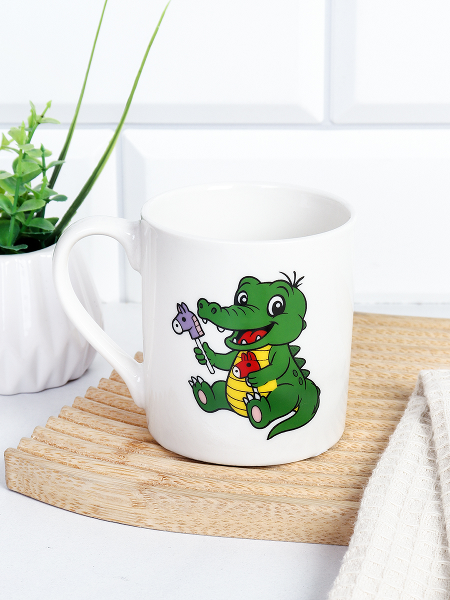 Кружка 200 мл Детство / WS-2025 /уп 12/96/ Крокодильчик