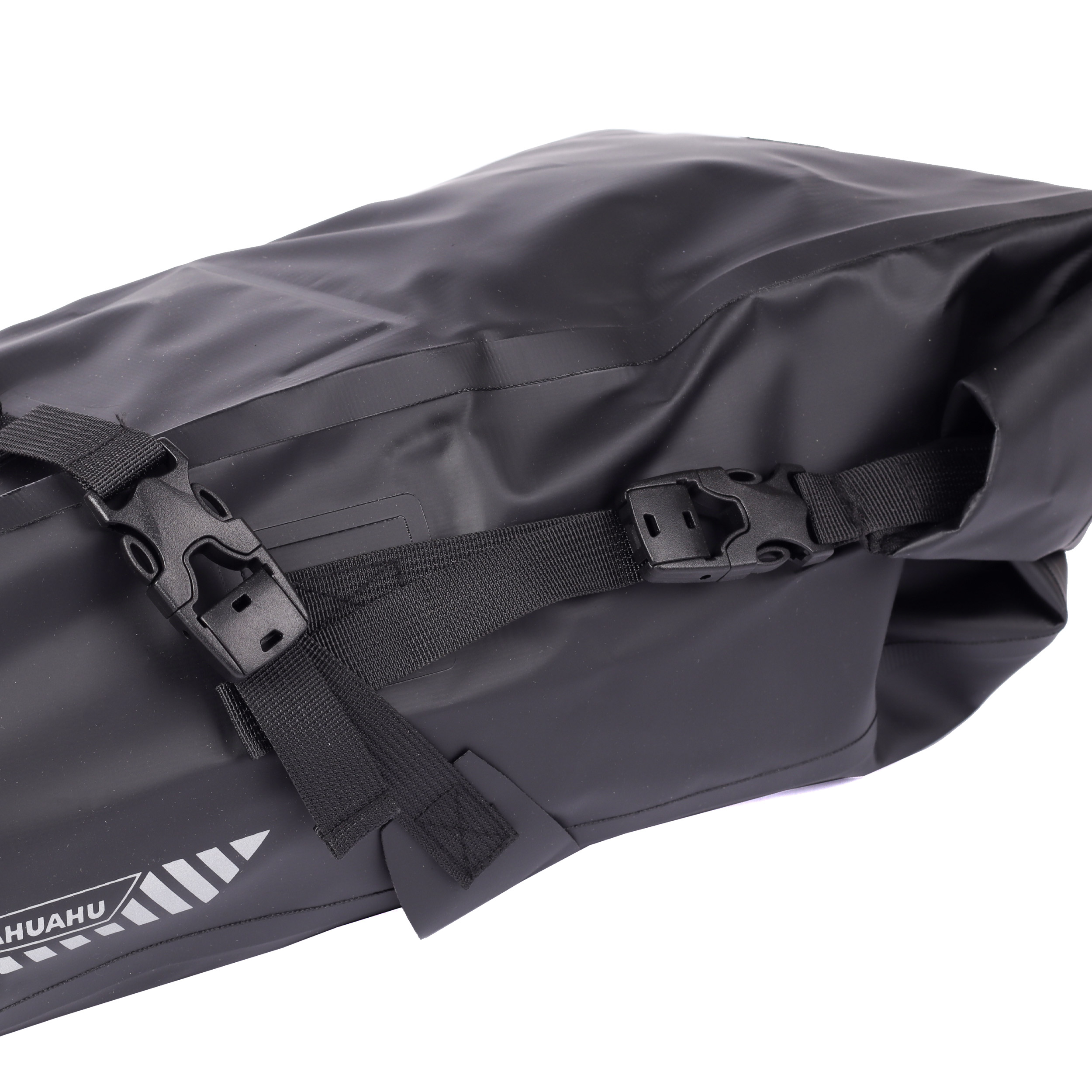 Сумка велосипедная подседельная RZAHUAHU, материал 500DPVC +TPU, отделение на карабинах, крепление velcro+карабины, 45х8х15см, 3л, 547гр,Черная /уп 20