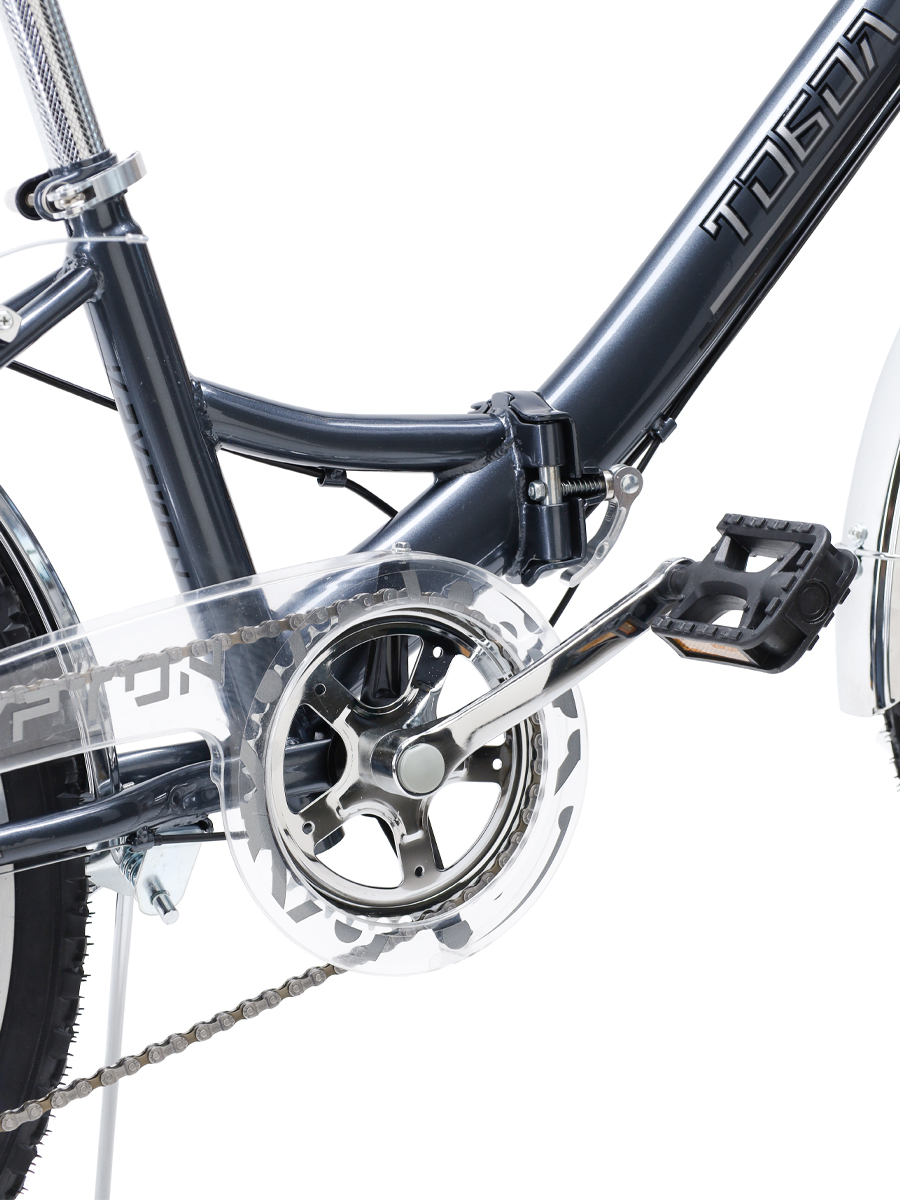 Велосипед 24" рама 14" 7sp KRYPTON ТОБОЛ складной серый