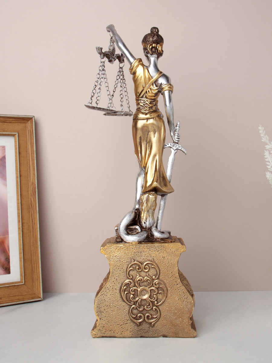 Часы статуэтка Фемида 30 см / QMH218735-3 /уп 12/