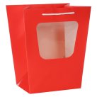 Пакет подарочный с окном 26x20x30 см КРАСНЫЙ / LH527-4 /уп 10/250/ 697088