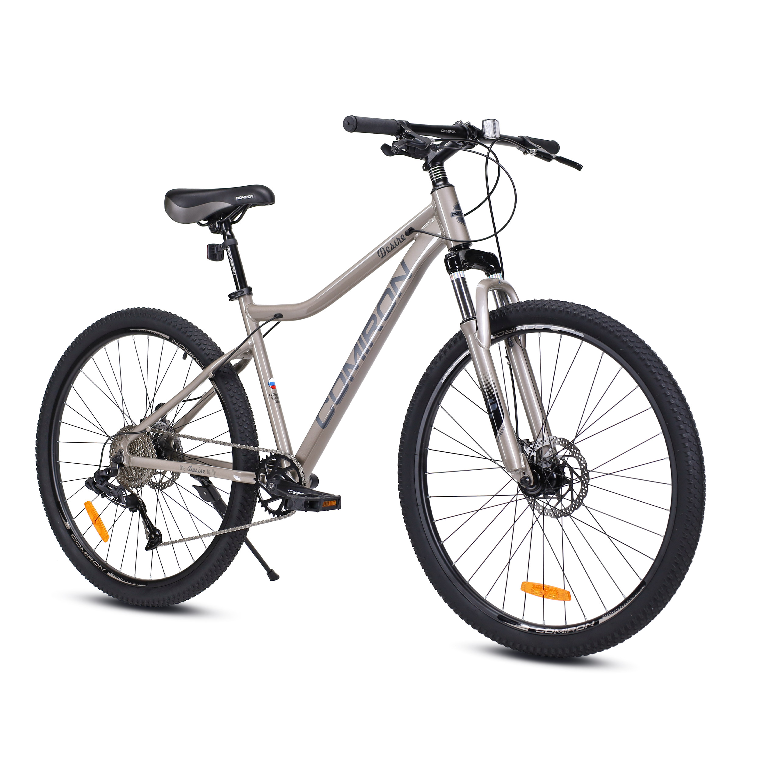 Велосипед 27,5" рама 17" 1x10sp COMIRON DESIRE серый тёплый
