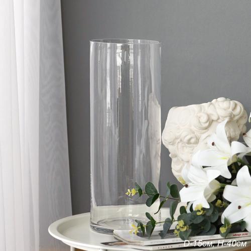 Ваза Цилиндр для цветов 15х40 см / C-1540 /уп 12/ СКИДКА НА КОРОБ 11%