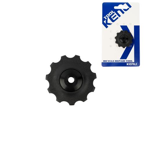 Ролик натяжителя заднего переключателя 11T . Пластиковый. KENLI /KL-4012A/ черный/ уп 20/300/