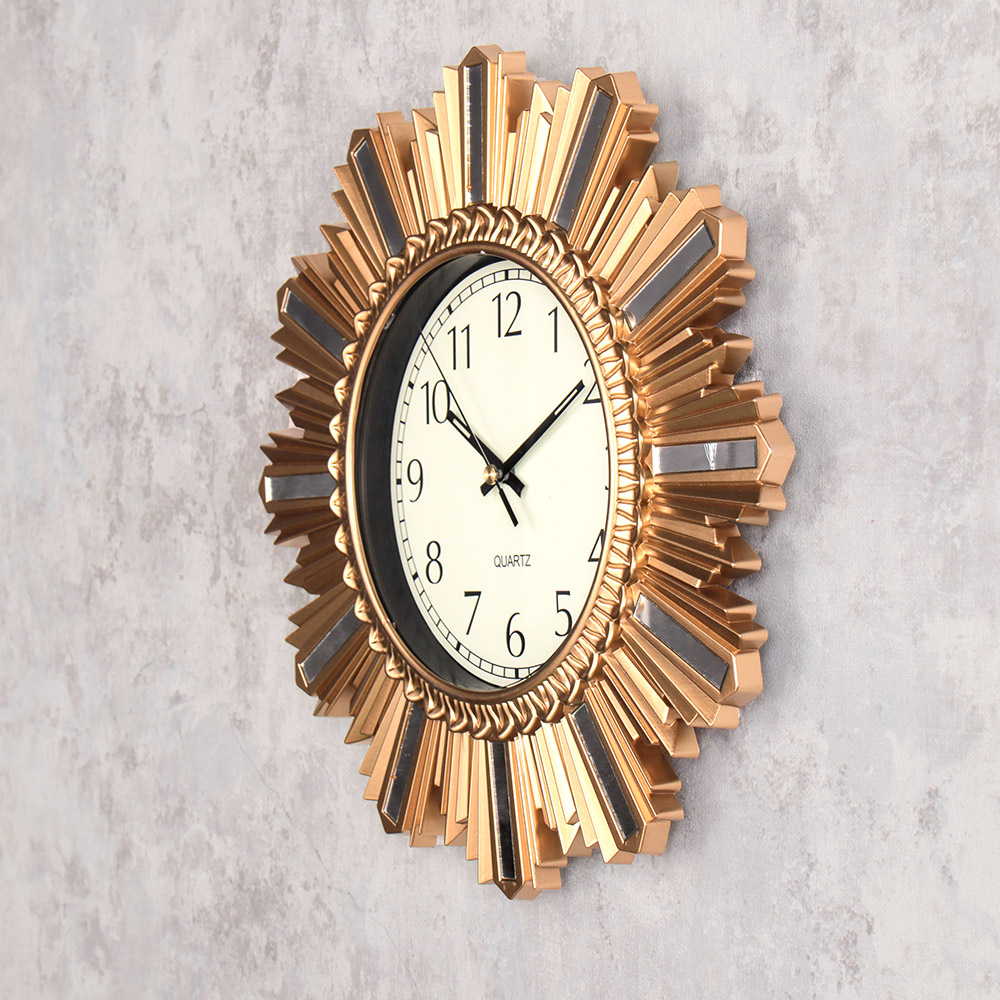 Часы настенные 35 см золото солнце / 112-2 /уп 20/