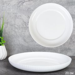 Тарелка обеденная 203 мм Вертикаль белая / FLSLQP80 (WHITE) /уп 6/48/ 