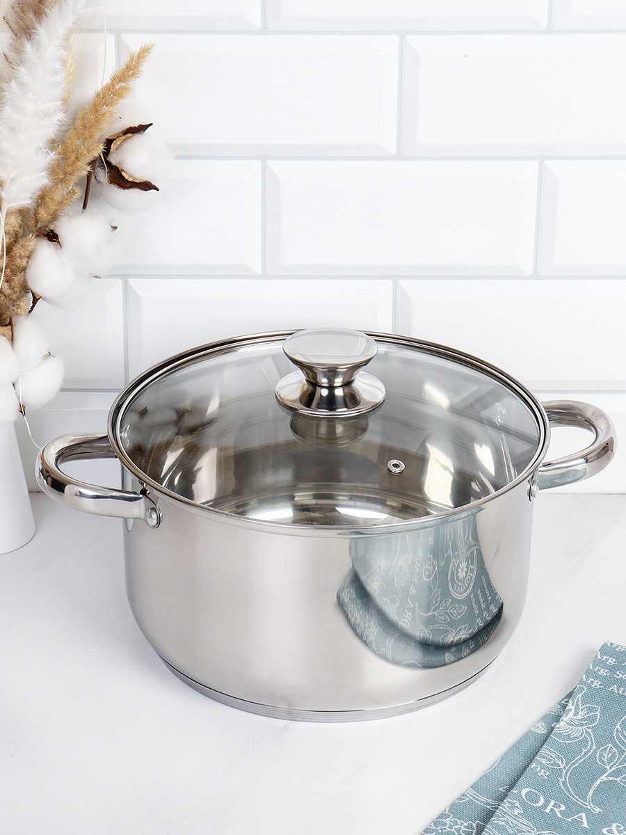 Кастрюля 5,4 л, Аванта / LB-1106-8B-5,4 /уп 1/ индукция/ Гофрокороб/ KISIGA