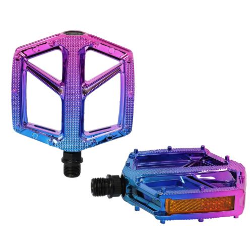 Педаль MTB MIXIEER MX-P556, 9/16 резьба, PP корпус, 1DU подшипник, 108х107мм, с рефлектором, сталь ось, vacuum blue, 1 пара /уп50/