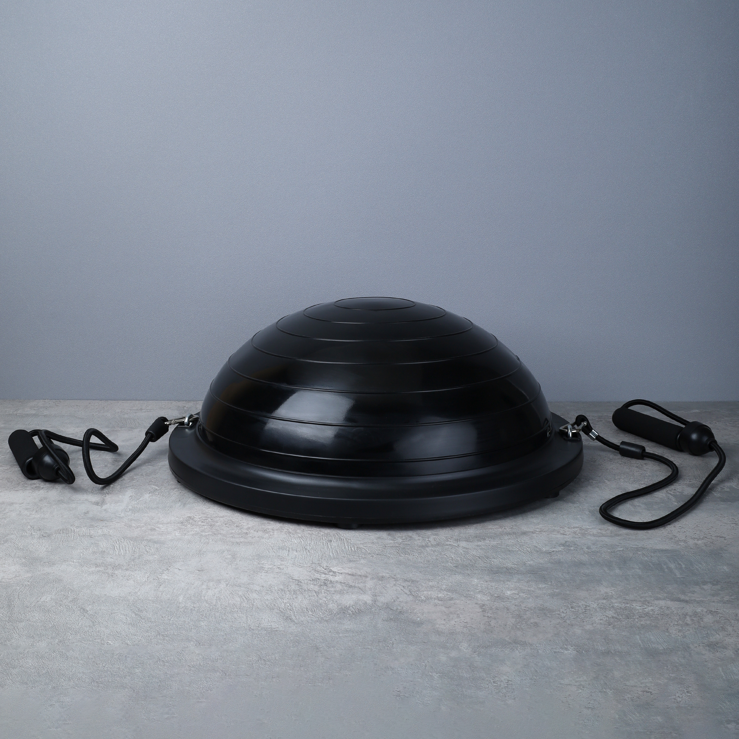 Полусфера балансировочная BOSU 46см Woohooo Drops эспандер, насос/ черный / B46Dr-BL/ уп5