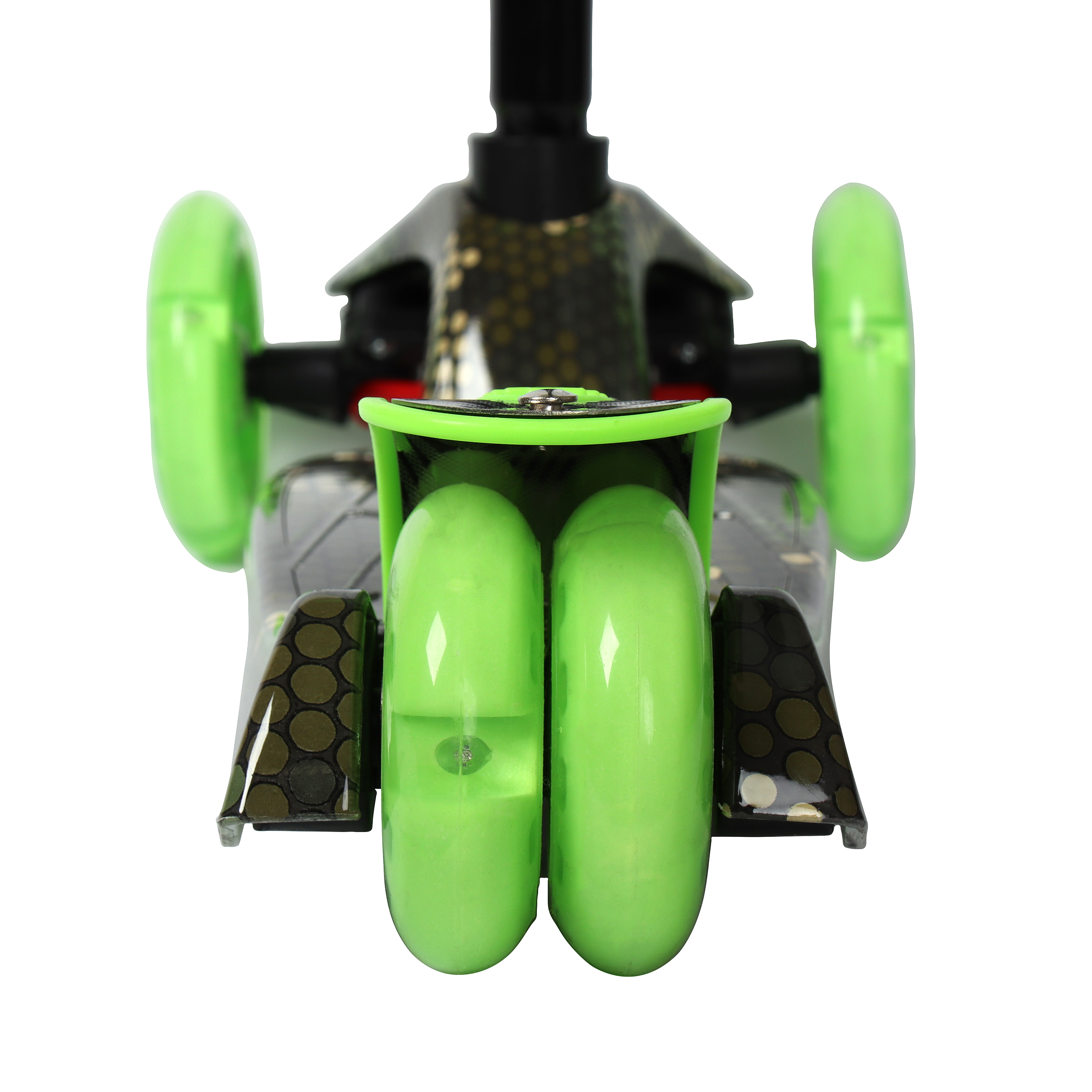 Самокат трехколесный для детей от 3-х лет Yeenot GT4108P56, нагрузка до 50кг, вес 2.3кг, светящиеся колёса PU116мм, цвет хакки 3 БК/уп10