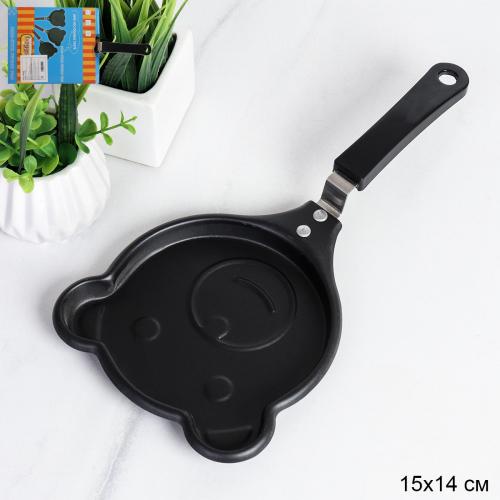 Сковорода фигурная 14 см Медвежонок / BR-315 /уп 130 / цв кор