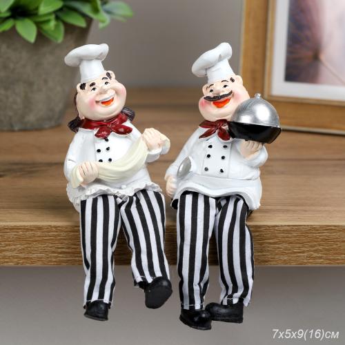 Фигурка Повар висячие ножки 12 см набор 2 штуки / 9789 /уп 96/