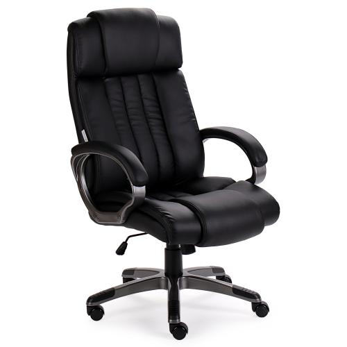 Кресло руководителя CH-003DS PL ЧЕРНЫЙ ЭКО.КОЖА