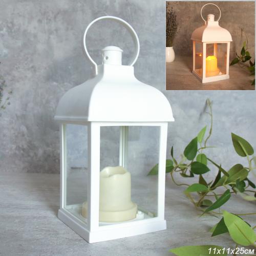 Светильник фонарь настольный 21 см белый / YR0251W /уп 48/