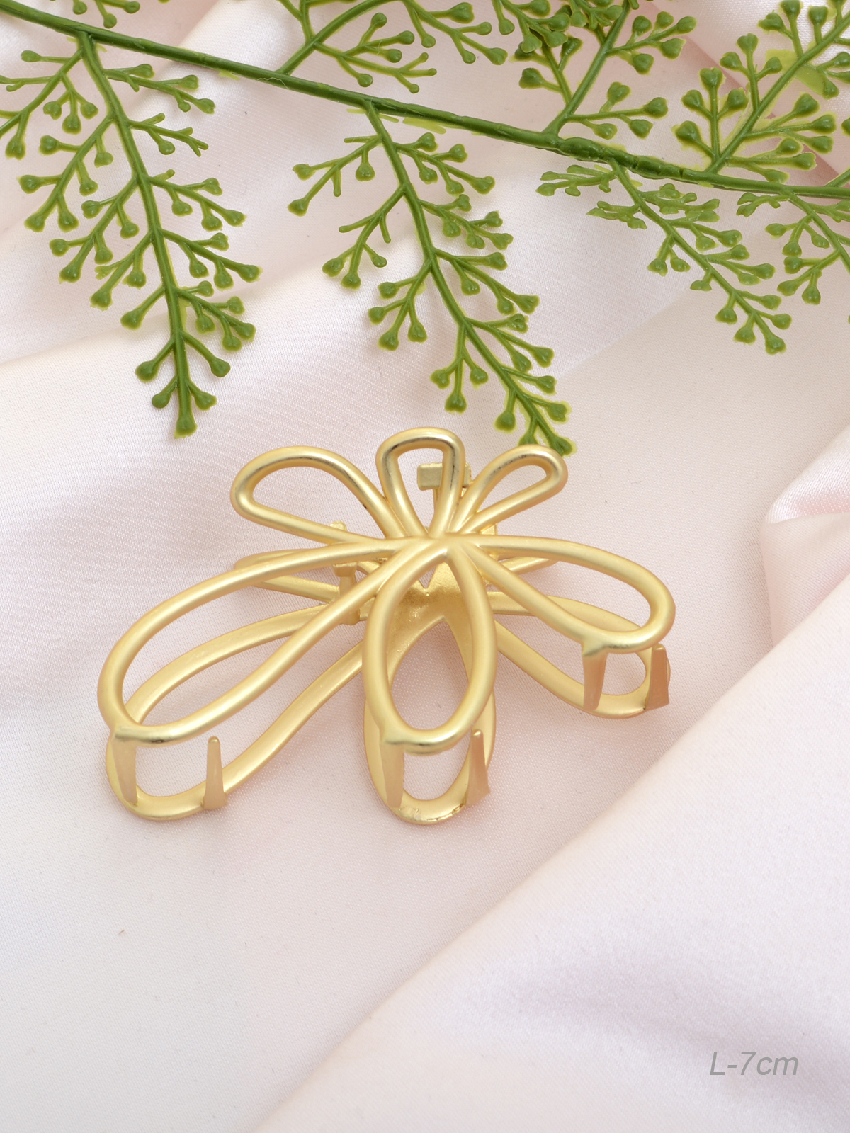 Краб для волос 7 см Цветок / GTJ-13 /уп 12/металл