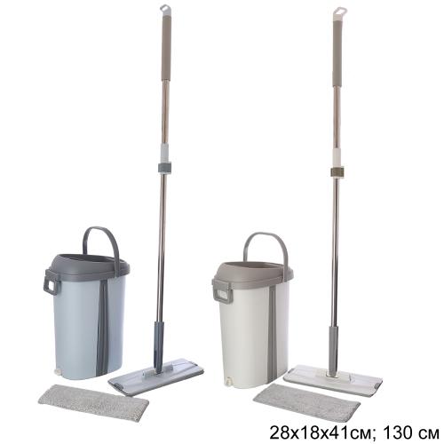 Ведро с вертикальным отжимом и шваброй / D-1150 /уп 20/ 2 насадки