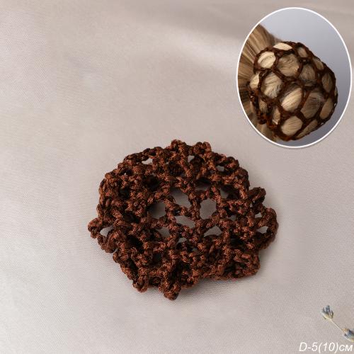 Резинка сетка для волос пучок 5 см / NSAЕ-53-BR /уп 12/100/коричневый