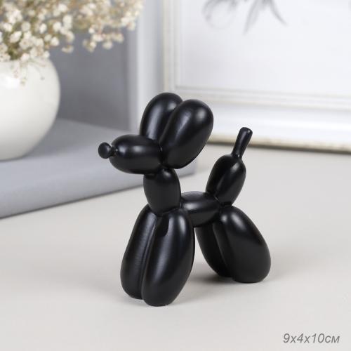 Статуэтка Собака 9х4х10 см шариковая / DG-002B /уп 18/черная