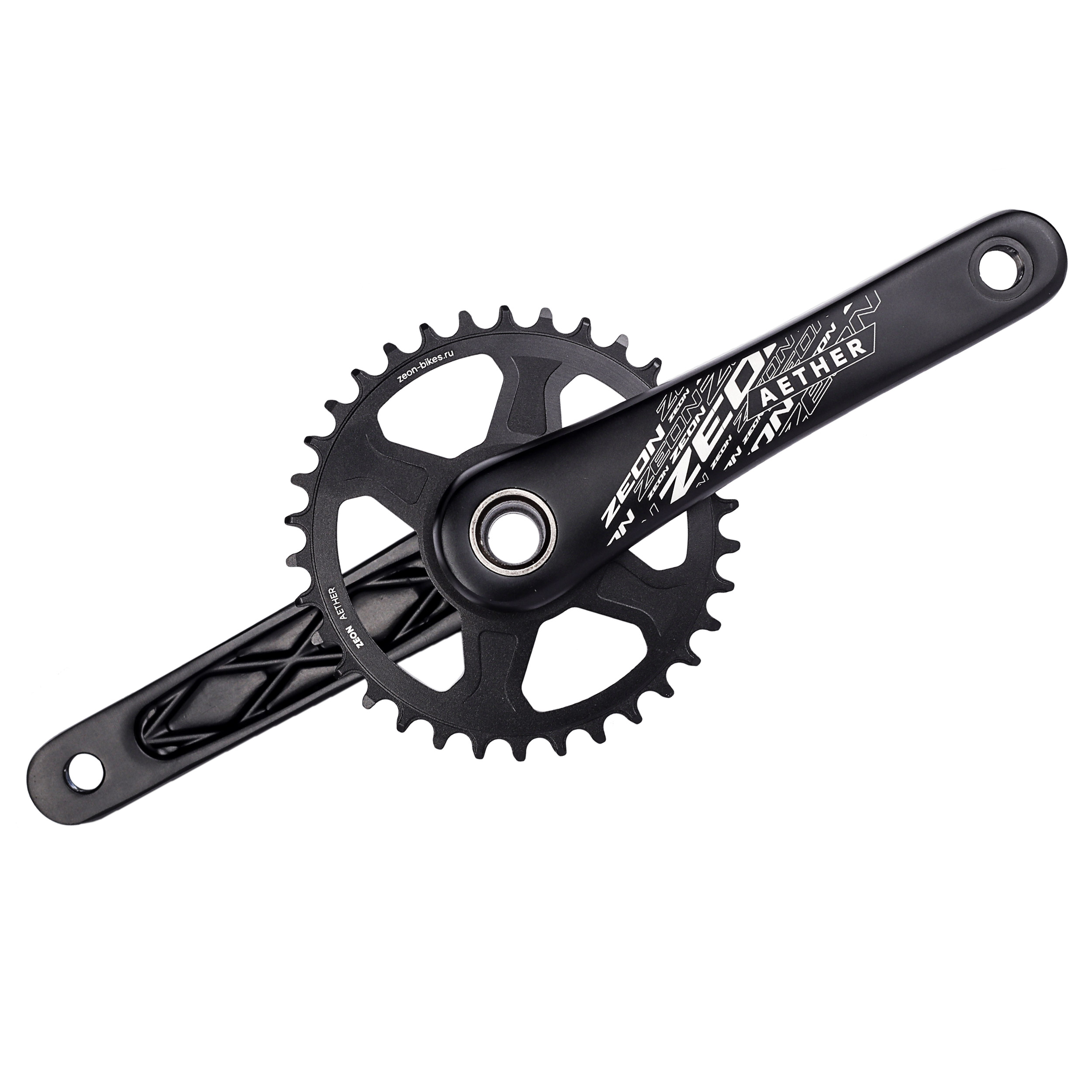 Система ZEON AETHER, 170mm, 34T, AL+AL.6061, ось, черный /A20Z-AS558/уп10