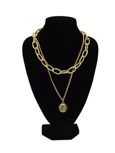 Колье многослойное Цепь 40 см / GTP-25 /уп 12/золото