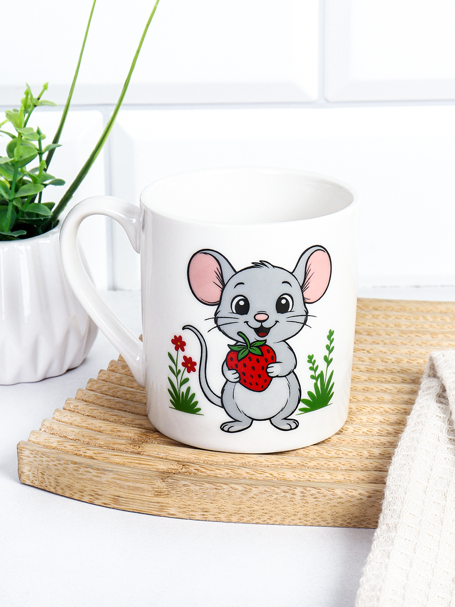 Кружка 200 мл Детство / WS-2025 /уп 12/96/ Мышка