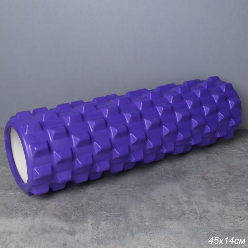 Ролик массажный спортивный Woohooo SHARP 45x14/ фиолетовый/уп10