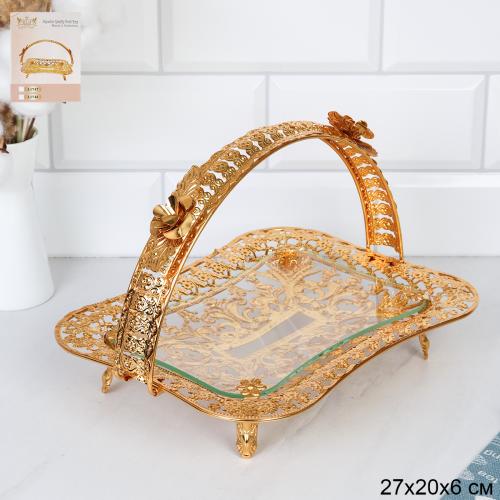 Ваза для фруктов Элит 27х20 см прямоугольная/ VG-887 /уп 24/ 0.486