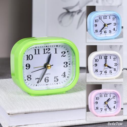 Будильник 7x8 см / XD964 /уп 200/ плавный ход / микс