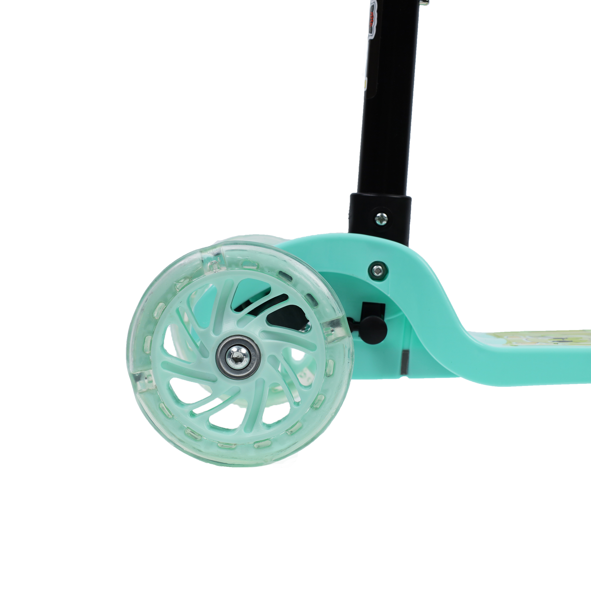 Самокат трехколесный облегчённый для детей от 3-х лет Yeenot GT105-2, нагрузка до 25кг, вес 1,2кг, светящиеся колёса 110мм, цвет зелёный Дино БК/уп13