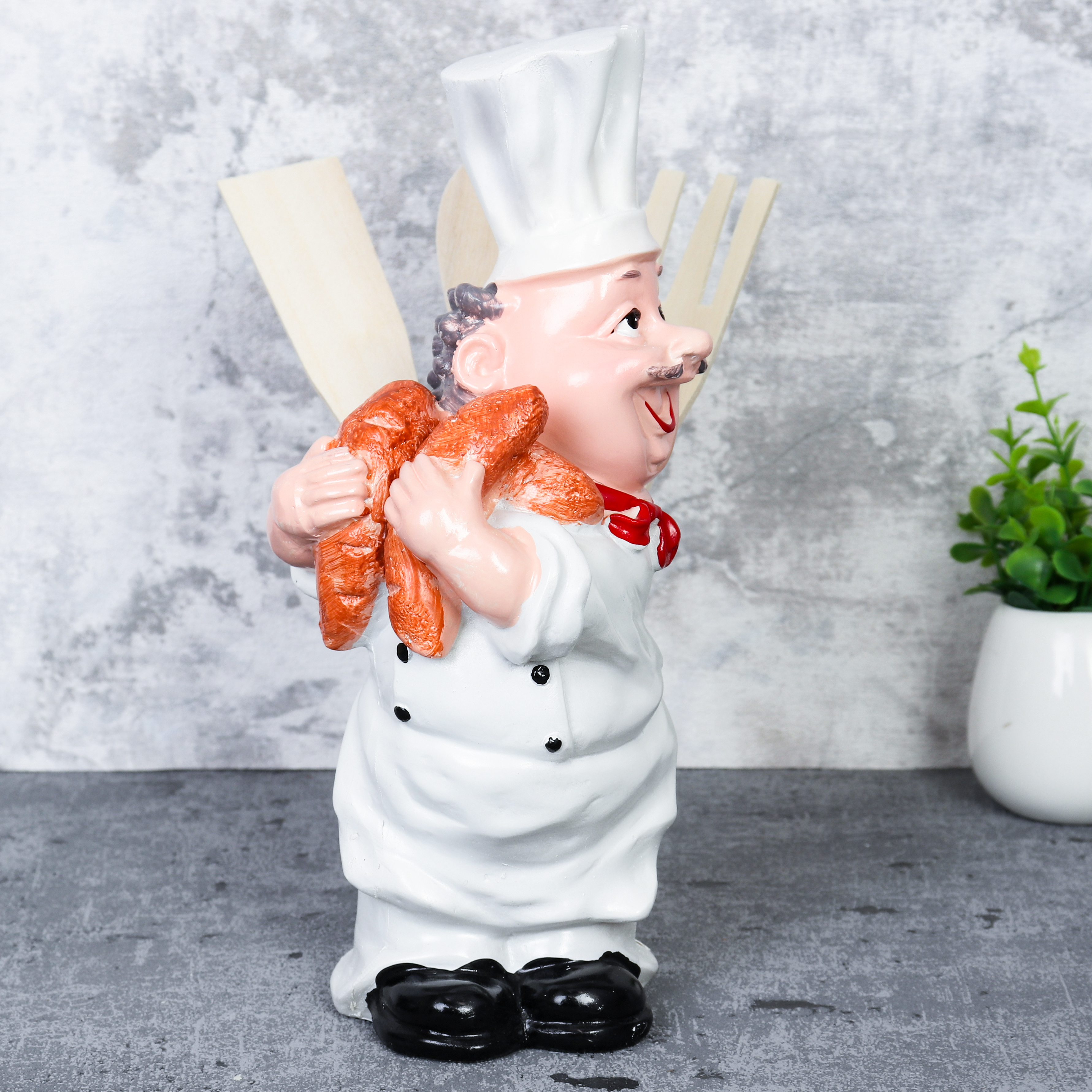 Набор кухонных принадлежностей 3 предмета на подставке 22 см Повар / 6181 /уп 48/