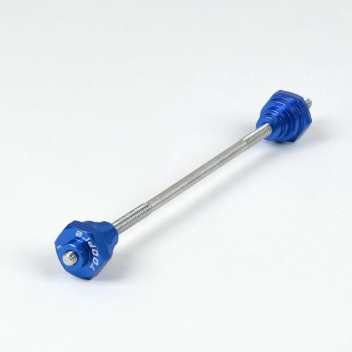 Адаптер оси Thru Axle втулки велосипеда под резьбовое крепление. TOOPRE TL-2.3. Алюминий/сталь. синий/серебро /уп 100/