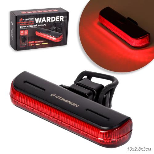Фонарь задний COMIRON "WARDER" корпус: ABS, свет: 28LED, 380mAh, 4 режима, Type-C, пульт ДУ, вес 52гр /уп50/