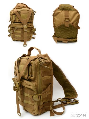 Рюкзак с одной лямкой 35х25х14 см хаки / MR7А /уп 1/