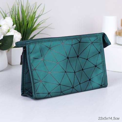 Косметичка 22х14,5х5 см / GENA-28 / зеленая 690491