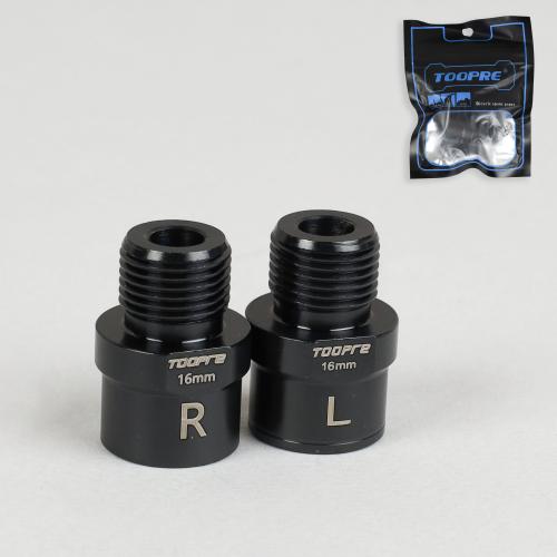 Удлинитель оси педалей велосипеда на 16мм. TOOPRE PDE-16. Черный /уп 25/