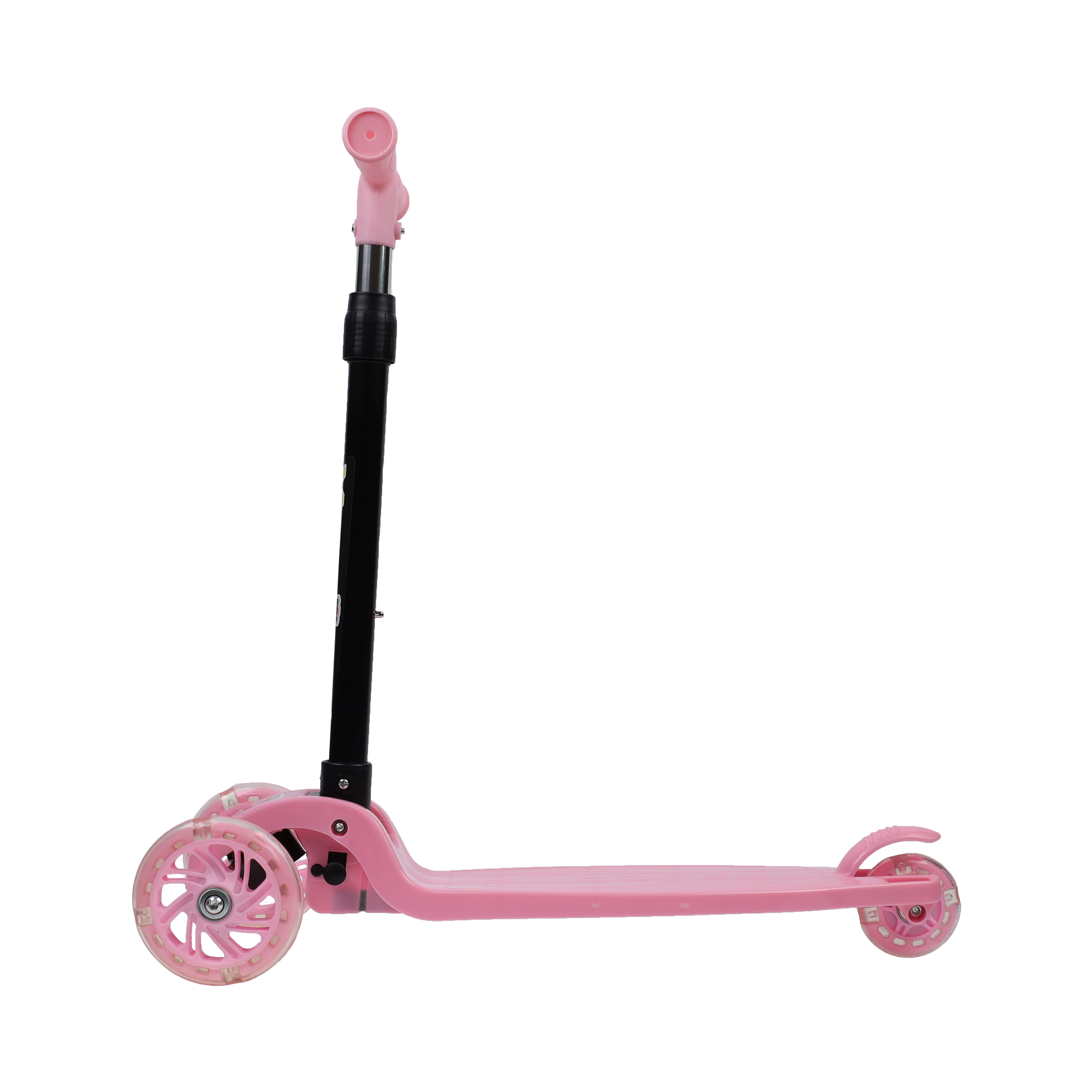 Самокат трехколесный облегчённый для детей от 3-х лет Yeenot GT105, нагрузка до25кг, вес 1,2кг, светящиеся колёса 110мм, цвет розовый БК/уп13