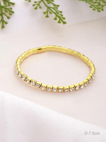 Браслет со стразами 1 ряд / 1 /уп 12/60/ золото